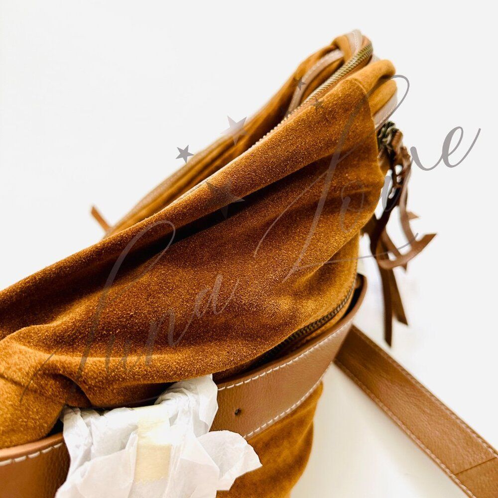 FREE PEOPLE We The Free Bexley Suede Backpack In Tan NWT - Picture 6 of 12